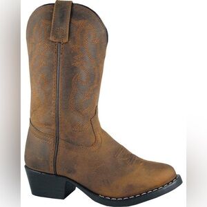 Smoky Mountain Boots Kids Size 2 Denver Distressed Leather Western Cowbo…